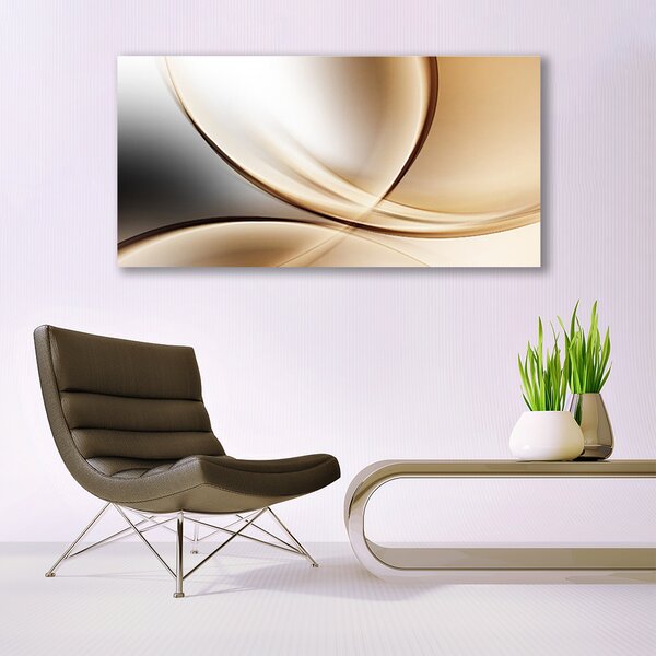 Tablou pe panza canvas Abstract Art Gri Maro Galben