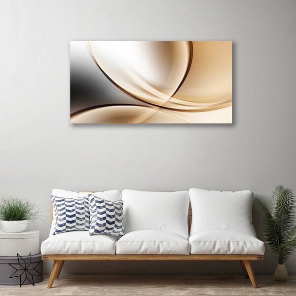 Tablou pe panza canvas Abstract Art Gri Maro Galben