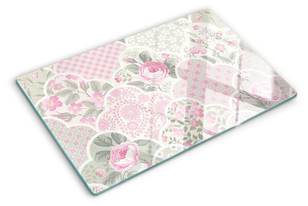 Tocător de bucătărie Model floral în nuanțe pastelate