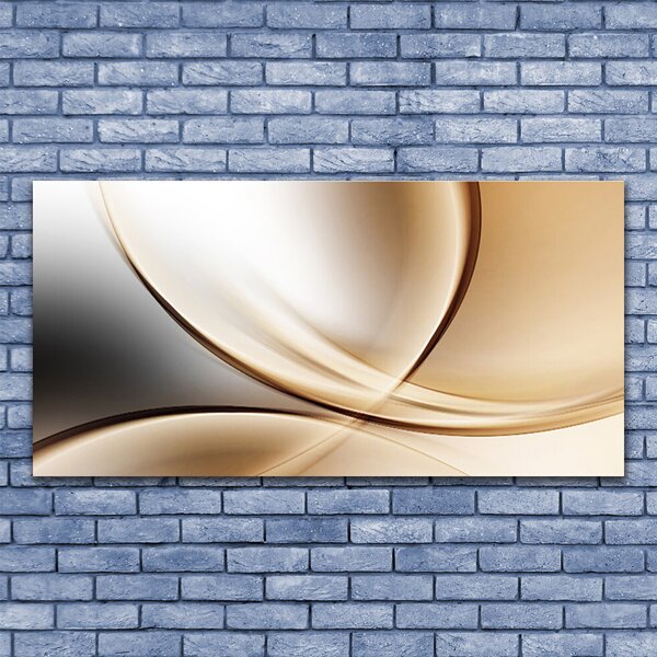 Tablou pe panza canvas Abstract Art Gri Maro Galben