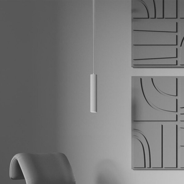 Maytoni lampă suspendată Calipso, alb, Ø 5.6cm, aluminiu, GU10, reglabil, Alb, Camera de zi / sufragerie, Aluminiu, Modern
