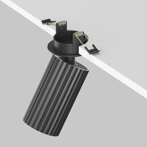 Maytoni Calipso lampă încastrată, negru, orientabilă, GU10, reglabil, Negru, Studiu / Birou, Aluminiu, Modern, Corpuri de iluminat încastrate rotunde