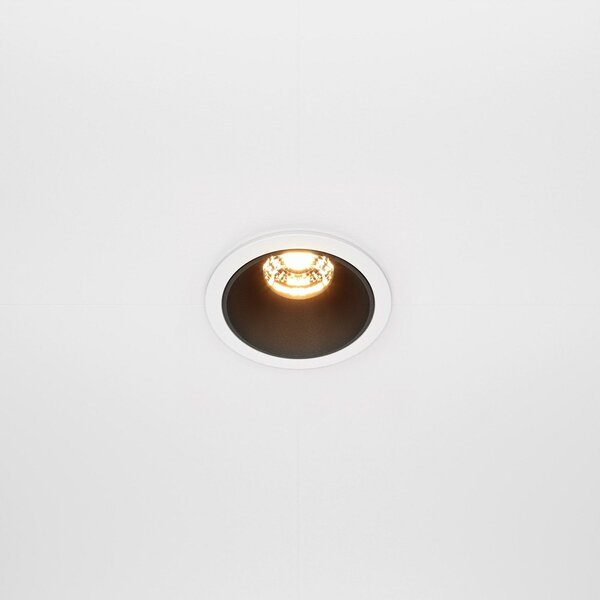 Maytoni lampă încastrată Alfa, alb/negru, Ø 6,5 cm, 10 W, 36°, Negru, Hol, Plafon încastrat