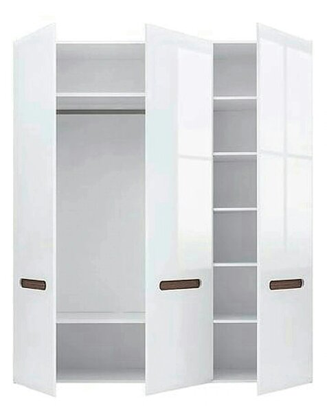 Dulap AZTECA TRIO, alb, cu 3 usi, 180x57x210 cm