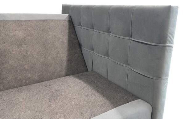 Pat tapițat boxspring DIRELIS TRINITY 140x200 cm gri Saltele: Saltea cu arcuri Bonell