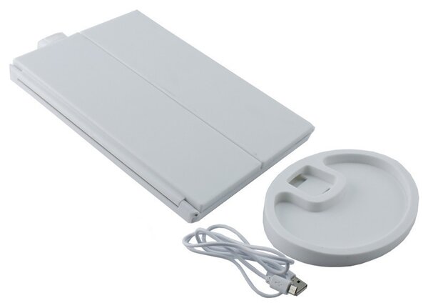 Oglinda cosmetica extensibila, 22 LED-uri, zoom 2X 3X, buton touch, USB, alb, RESIGILAT