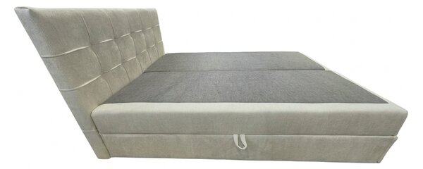 Pat boxspring tapițat DIRELIS VIBE 140x200 cm crem Saltele: Saltea cu arcuri Bonell