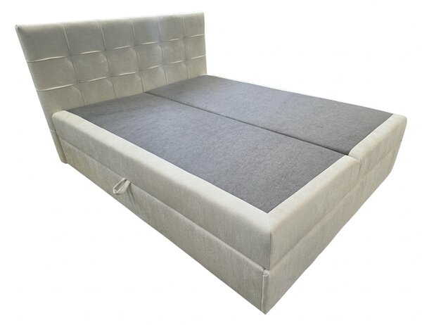 Pat boxspring tapițat DIRELIS VIBE 140x200 cm crem Saltele: Saltea cu arcuri Bonell