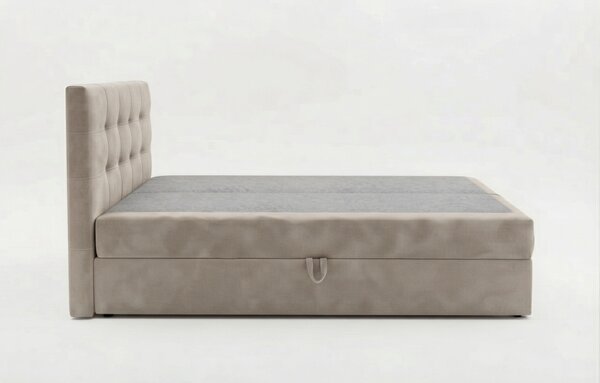 Pat boxspring tapițat DIRELIS TRINITY 140x200 cm bej Saltele: Saltea cu arcuri Bonell