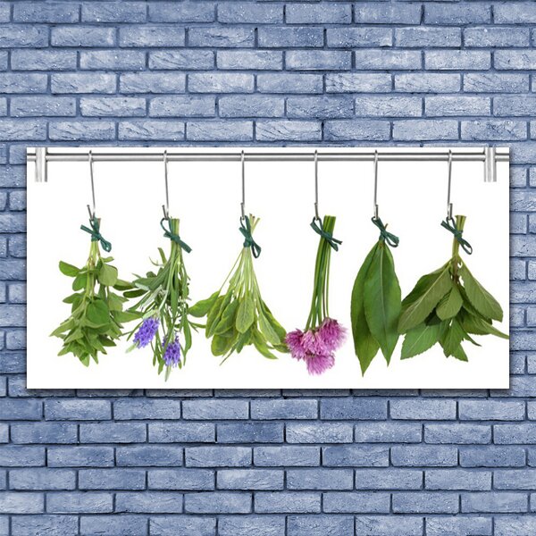 Tablou pe panza canvas Petale Floral Verde Violet Roșu