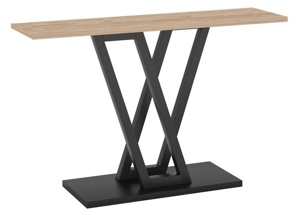 Consola Model Wirmo, Natur/Negru, 110x30x80 cm