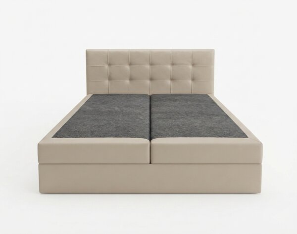 Pat boxspring tapițat DIRELIS TRINITY 140x200 cm bej Saltele: Saltea cu arcuri Bonell