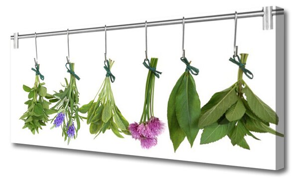 Tablou pe panza canvas Petale Floral Verde Violet Roșu