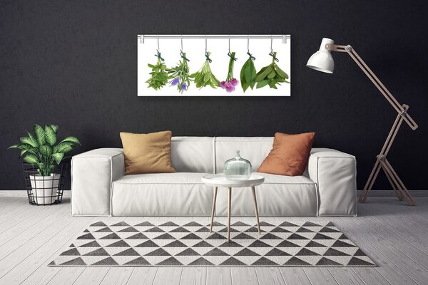 Tablou pe panza canvas Petale Floral Verde Violet Roșu