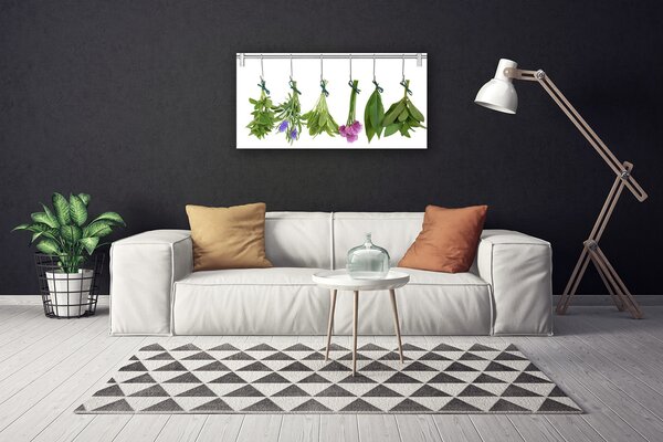 Tablou pe panza canvas Petale Floral Verde Violet Roșu