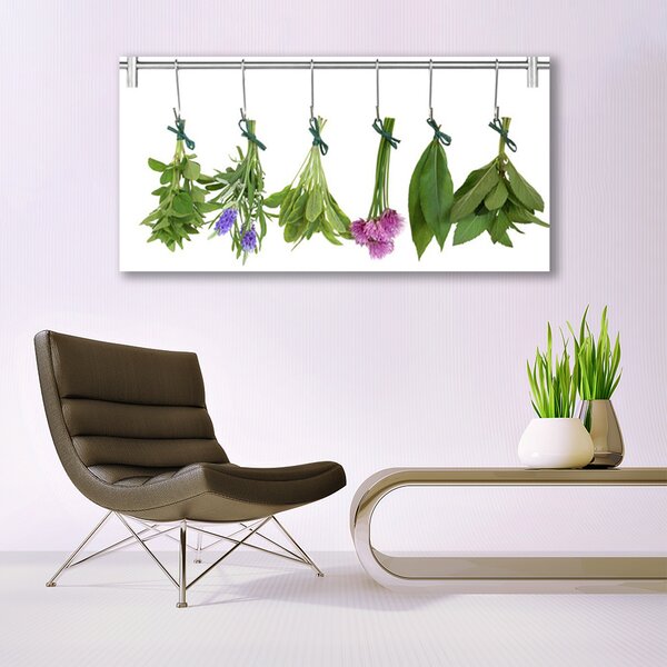 Tablou pe panza canvas Petale Floral Verde Violet Roșu