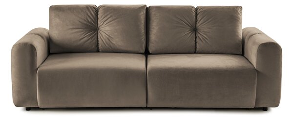 Canapea Extensibilă 3 locuri GEORGIA, cu 2 lăzi depozitare, 248x110x90 cm, Cafe-Havana