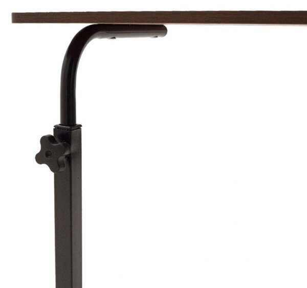 Birou ajustabil Pako World, model Piper, 60x69-90x40 cm, Stejar inchis/Negru
