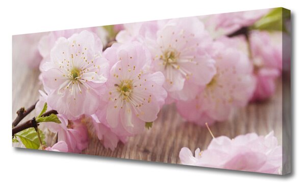 Tablou pe panza canvas Filiala Flori Floral Brown roz