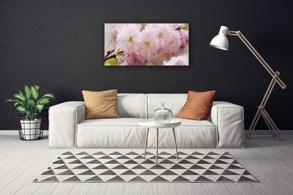 Tablou pe panza canvas Filiala Flori Floral Brown roz
