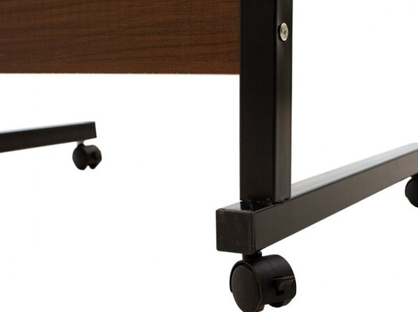 Birou ajustabil Pako World, model Piper, 60x69-90x40 cm, Stejar inchis/Negru