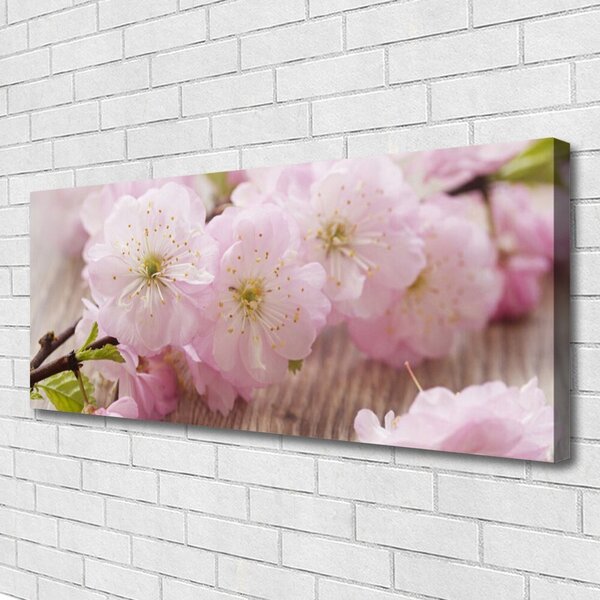 Tablou pe panza canvas Filiala Flori Floral Brown roz