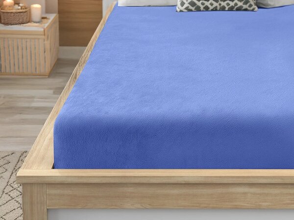 Cearsaf Cocolino microplus cu elastic SOFT 90x200 cm albastru