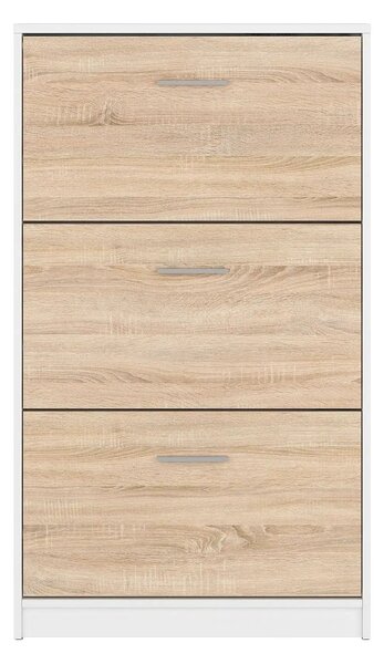Pantofar NEPO PLUS, stejar sonoma/alb, PAL laminat, 70x18x121 cm