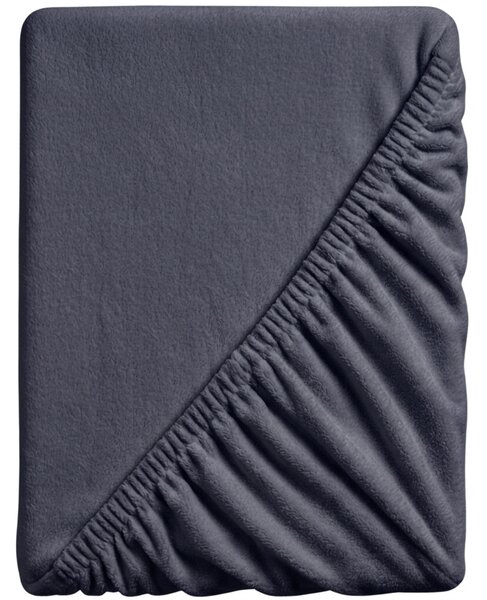 Cearsaf Cocolino microplus cu elastic SOFT 180x200 cm gri antracit