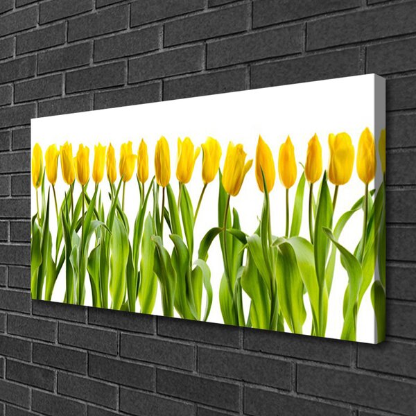Tablou pe panza canvas Lalele Floral Verde Galben