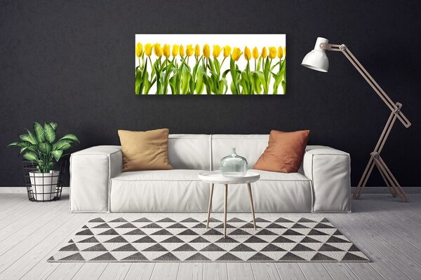Tablou pe panza canvas Lalele Floral Verde Galben