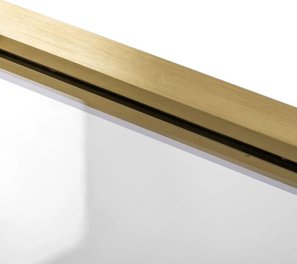 Rea Rapid Slide, cabină de duș cu ușă glisantă 100(uşă) x 100(perete), sticlă transparentă de 6 mm, profil auriu mat, KPL-K5645