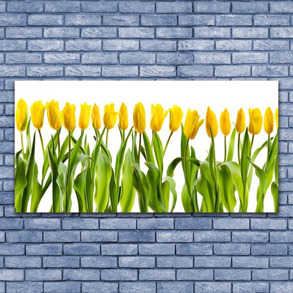 Tablou pe panza canvas Lalele Floral Verde Galben