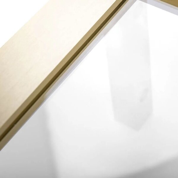 Rea Rapid Slide, cabină de duș cu ușă glisantă 100(uşă) x 100(perete), sticlă transparentă de 6 mm, profil auriu mat, KPL-K5645