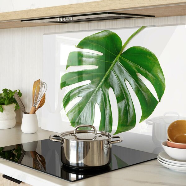 Tocător din sticlă Frunze de Monstera