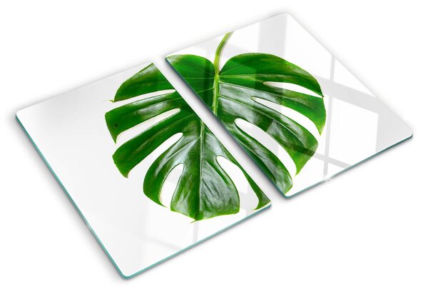 Tocător din sticlă Frunze de Monstera