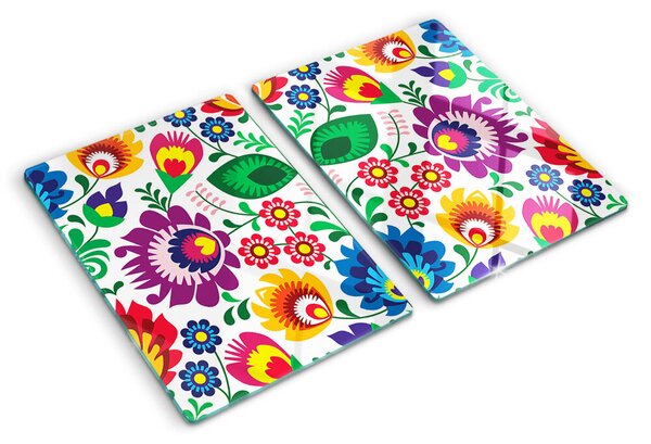 Tocător din sticlă Model floral popular