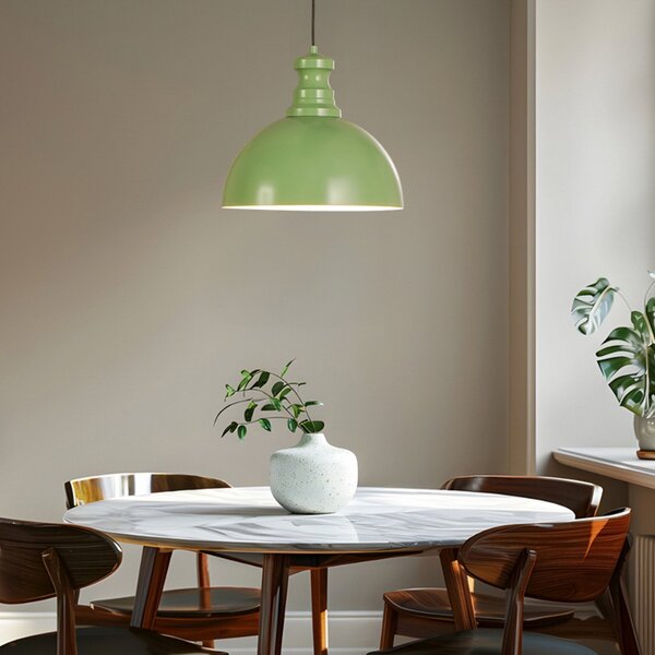Opviq Lampa suspendată Kure, verde mentă, metal, Ø 40 cm E27, reglabil, Verde, Bucătărie, Metal, Modern
