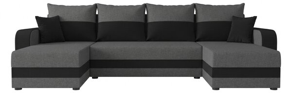 Coltar extensibil in forma de U VALERIO, gri inchis/antracit, 305x140 cm