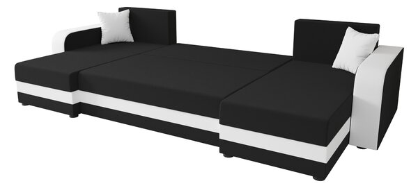 Coltar extensibil in forma de U VALERIO, gri inchis/antracit, 305x140 cm