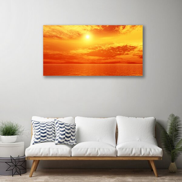 Tablou pe panza canvas Sun Sea Peisaj Galben