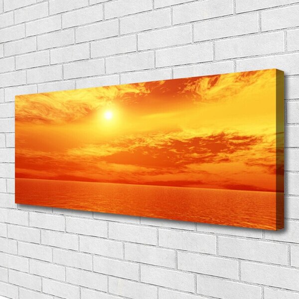 Tablou pe panza canvas Sun Sea Peisaj Galben