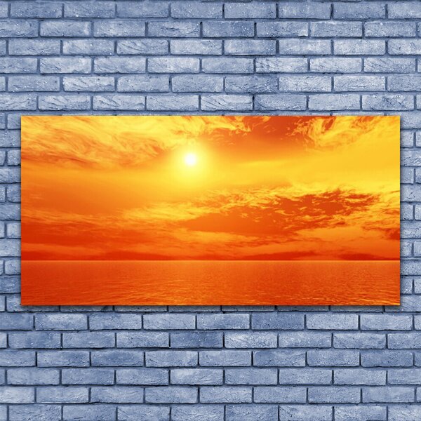 Tablou pe panza canvas Sun Sea Peisaj Galben