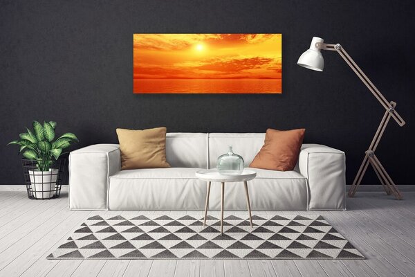 Tablou pe panza canvas Sun Sea Peisaj Galben