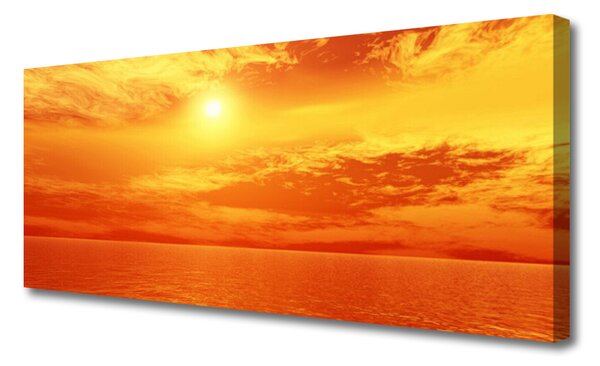 Tablou pe panza canvas Sun Sea Peisaj Galben