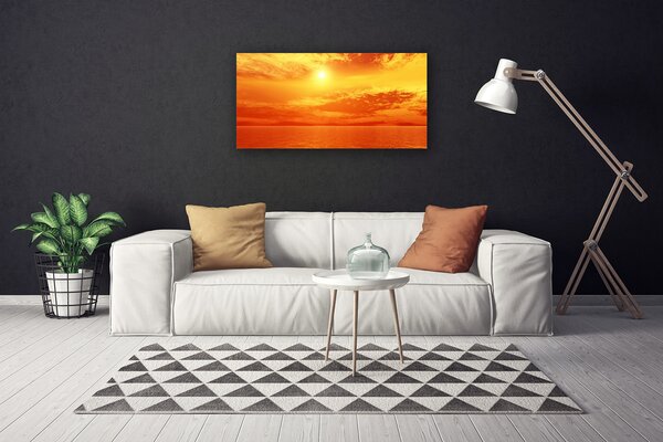 Tablou pe panza canvas Sun Sea Peisaj Galben