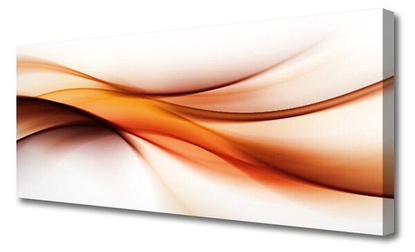 Tablou pe panza canvas Abstracție Art Alb Brun Galben