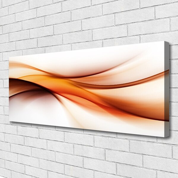 Tablou pe panza canvas Abstracție Art Alb Brun Galben