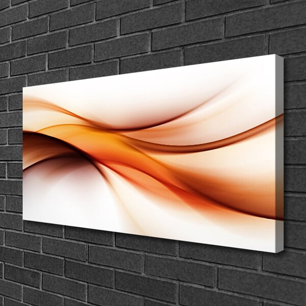 Tablou pe panza canvas Abstracție Art Alb Brun Galben