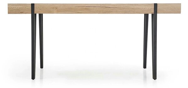 Masa YOHANN, stejar/negru, 170x90x76 cm